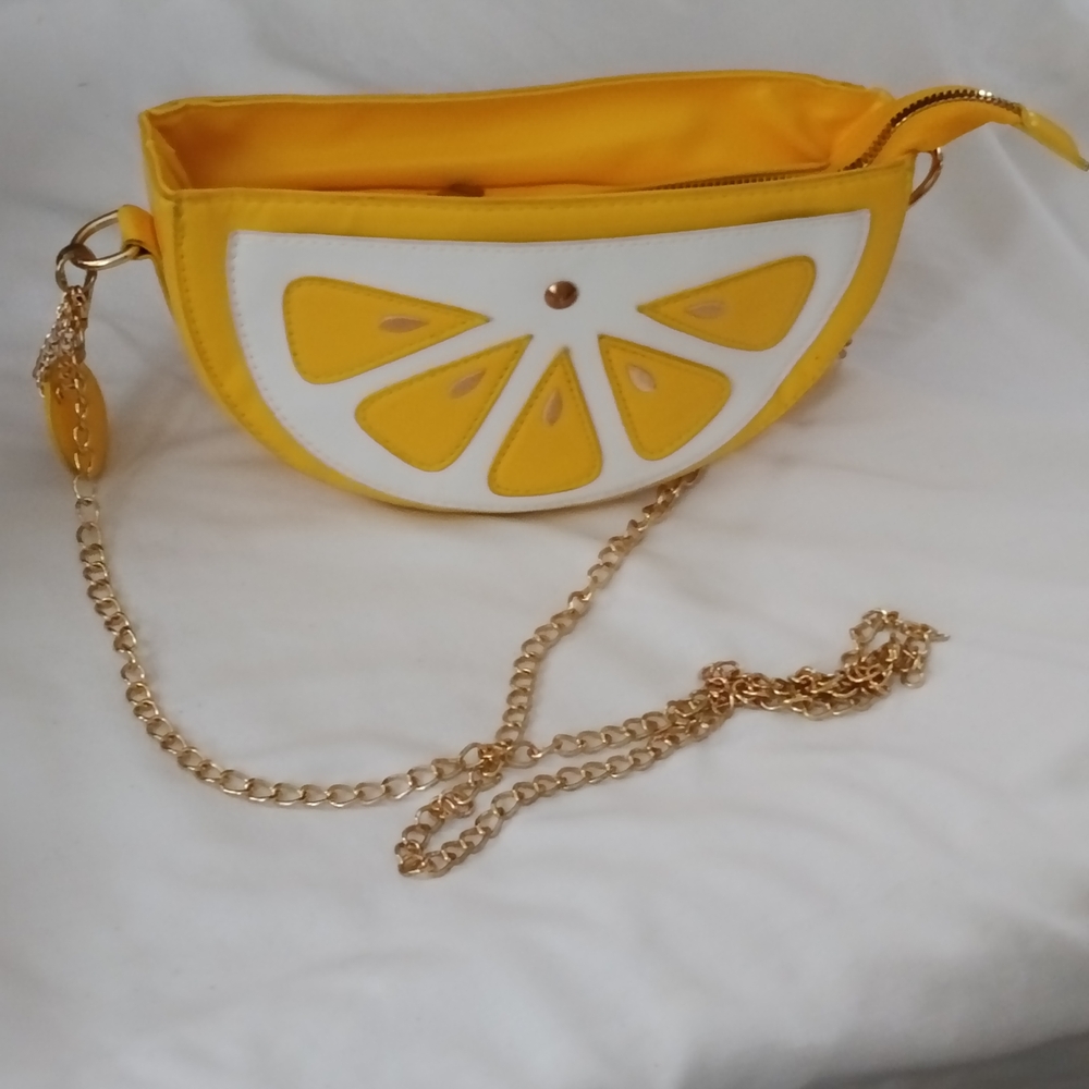 Lemon Purse Yellow Citrus Slice Crossbody Bag Spring Summer Academia Quirky Casu